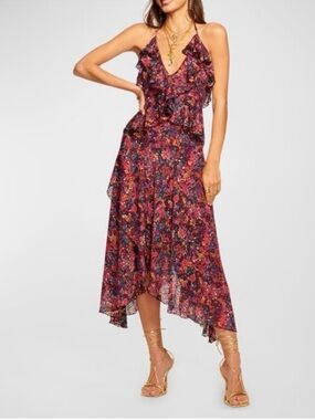 Ramy Brook Multicolor Floral Midi Dress